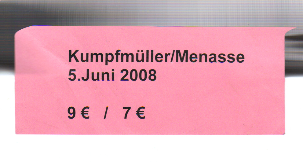 Eintrittskarte michael kumpfmüller eva menasse