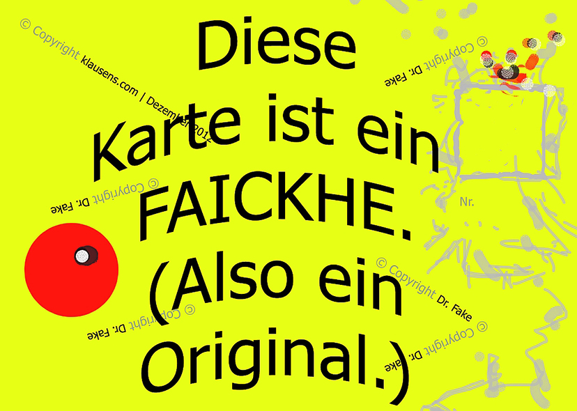 kunstpostkarte klausens das ist ein fake