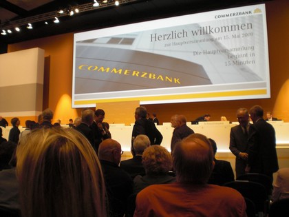 SERIELLO Commerzbank von KLAUSENS, aufgenommen am 15.5.2009 in der Jahrhunderthalle Frankfurt-Hoechst , Hauptversammlung Commerzbank AG