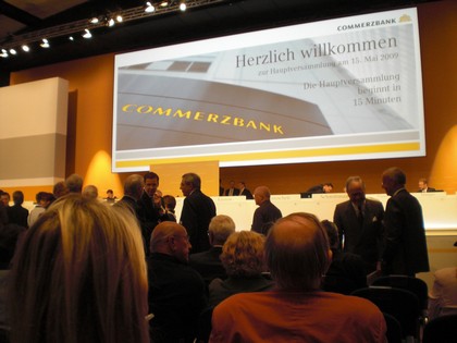 SERIELLO Commerzbank von KLAUSENS, aufgenommen am 15.5.2009 in der Jahrhunderthalle Frankfurt-Hoechst , Hauptversammlung Commerzbank AG