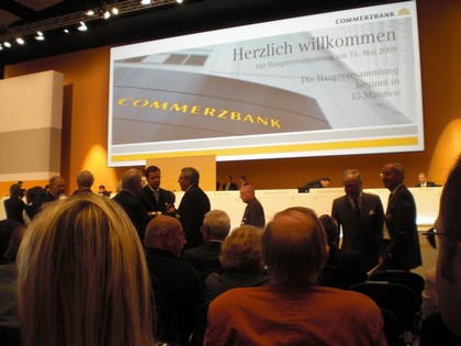 SERIELLO Commerzbank von KLAUSENS, aufgenommen am 15.5.2009 in der Jahrhunderthalle Frankfurt-Hoechst , Hauptversammlung Commerzbank AG