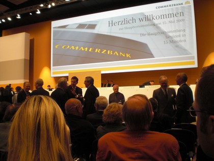 SERIELLO Commerzbank von KLAUSENS, aufgenommen am 15.5.2009 in der Jahrhunderthalle Frankfurt-Hoechst , Hauptversammlung Commerzbank AG