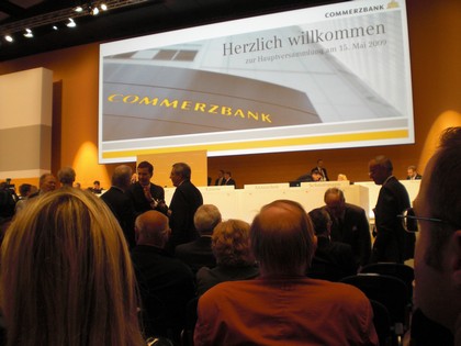 SERIELLO Commerzbank von KLAUSENS, aufgenommen am 15.5.2009 in der Jahrhunderthalle Frankfurt-Hoechst , Hauptversammlung Commerzbank AG