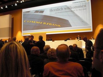 SERIELLO Commerzbank von KLAUSENS, aufgenommen am 15.5.2009 in der Jahrhunderthalle Frankfurt-Hoechst , Hauptversammlung Commerzbank AG