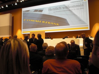 SERIELLO Commerzbank von KLAUSENS, aufgenommen am 15.5.2009 in der Jahrhunderthalle Frankfurt-Hoechst , Hauptversammlung Commerzbank AG