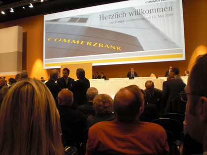SERIELLO Commerzbank von KLAUSENS, aufgenommen am 15.5.2009 in der Jahrhunderthalle Frankfurt-Hoechst , Hauptversammlung Commerzbank AG