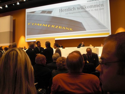 SERIELLO Commerzbank von KLAUSENS, aufgenommen am 15.5.2009 in der Jahrhunderthalle Frankfurt-Hoechst , Hauptversammlung Commerzbank AG