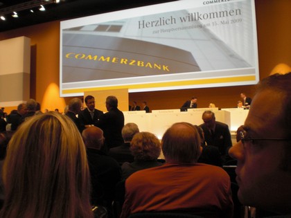 SERIELLO Commerzbank von KLAUSENS, aufgenommen am 15.5.2009 in der Jahrhunderthalle Frankfurt-Hoechst , Hauptversammlung Commerzbank AG