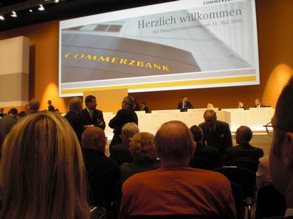 SERIELLO Commerzbank von KLAUSENS, aufgenommen am 15.5.2009 in der Jahrhunderthalle Frankfurt-Hoechst , Hauptversammlung Commerzbank AG