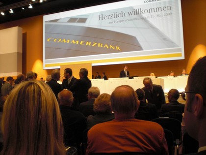 SERIELLO Commerzbank von KLAUSENS, aufgenommen am 15.5.2009 in der Jahrhunderthalle Frankfurt-Hoechst , Hauptversammlung Commerzbank AG