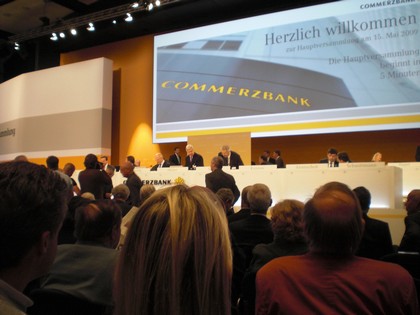 SERIELLO Commerzbank von KLAUSENS, aufgenommen am 15.5.2009 in der Jahrhunderthalle Frankfurt-Hoechst , Hauptversammlung Commerzbank AG