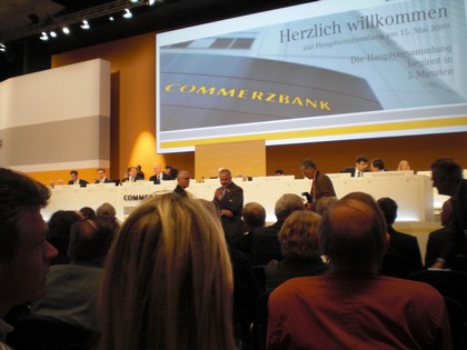 SERIELLO Commerzbank von KLAUSENS, aufgenommen am 15.5.2009 in der Jahrhunderthalle Frankfurt-Hoechst , Hauptversammlung Commerzbank AG