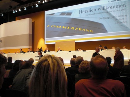 SERIELLO Commerzbank von KLAUSENS, aufgenommen am 15.5.2009 in der Jahrhunderthalle Frankfurt-Hoechst , Hauptversammlung Commerzbank AG