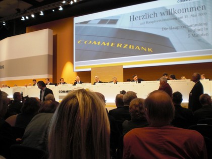 SERIELLO Commerzbank von KLAUSENS, aufgenommen am 15.5.2009 in der Jahrhunderthalle Frankfurt-Hoechst , Hauptversammlung Commerzbank AG