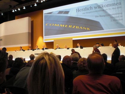 SERIELLO Commerzbank von KLAUSENS, aufgenommen am 15.5.2009 in der Jahrhunderthalle Frankfurt-Hoechst , Hauptversammlung Commerzbank AG