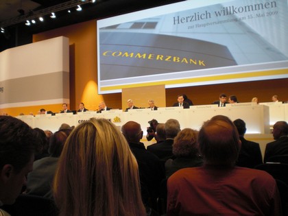 SERIELLO Commerzbank von KLAUSENS, aufgenommen am 15.5.2009 in der Jahrhunderthalle Frankfurt-Hoechst , Hauptversammlung Commerzbank AG