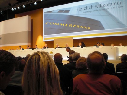 SERIELLO Commerzbank von KLAUSENS, aufgenommen am 15.5.2009 in der Jahrhunderthalle Frankfurt-Hoechst , Hauptversammlung Commerzbank AG