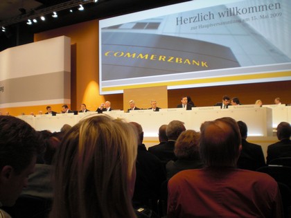 SERIELLO Commerzbank von KLAUSENS, aufgenommen am 15.5.2009 in der Jahrhunderthalle Frankfurt-Hoechst , Hauptversammlung Commerzbank AG