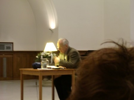 Foto Seriello von KLAUSENS von Dieter Wellershoff am 26.5.2010 in der Lutherkirche in Bonn, Lesung aus "Der Himmel ist kein Ort"