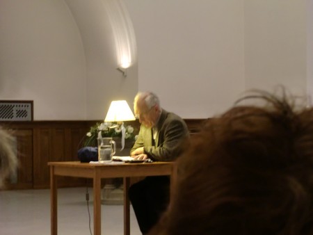 Foto Seriello von KLAUSENS von Dieter Wellershoff am 26.5.2010 in der Lutherkirche in Bonn, Lesung aus "Der Himmel ist kein Ort"