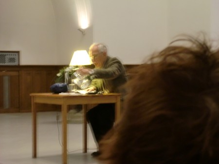 Foto Seriello von KLAUSENS von Dieter Wellershoff am 26.5.2010 in der Lutherkirche in Bonn, Lesung aus "Der Himmel ist kein Ort"