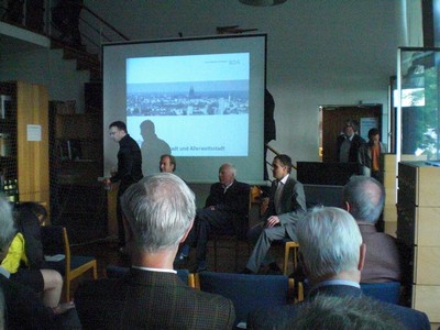 Foto KLAUSENS von Prof. Gottfried Bhm, ARCHITEKT, in Kln, Museum fr Angewandte Kunst, am 26.4.2009, Matinee, zum Ende der Ausstellung ber Bhm