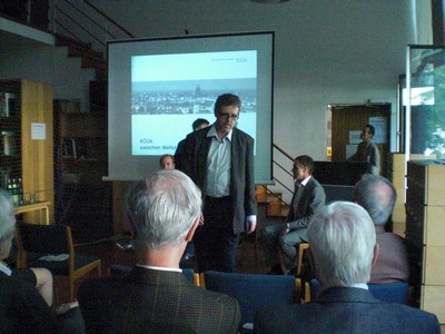 Foto KLAUSENS von Prof. Gottfried Bhm, ARCHITEKT, in Kln, Museum fr Angewandte Kunst, am 26.4.2009, Matinee, zum Ende der Ausstellung ber Bhm