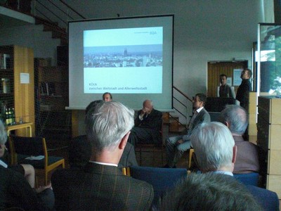 Foto KLAUSENS von Prof. Gottfried Bhm, ARCHITEKT, in Kln, Museum fr Angewandte Kunst, am 26.4.2009, Matinee, zum Ende der Ausstellung ber Bhm