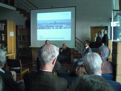 Foto KLAUSENS von Prof. Gottfried Bhm, ARCHITEKT, in Kln, Museum fr Angewandte Kunst, am 26.4.2009, Matinee, zum Ende der Ausstellung ber Bhm