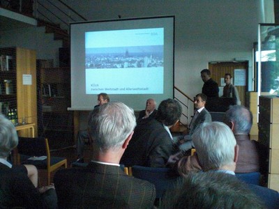 Foto KLAUSENS von Prof. Gottfried Bhm, ARCHITEKT, in Kln, Museum fr Angewandte Kunst, am 26.4.2009, Matinee, zum Ende der Ausstellung ber Bhm