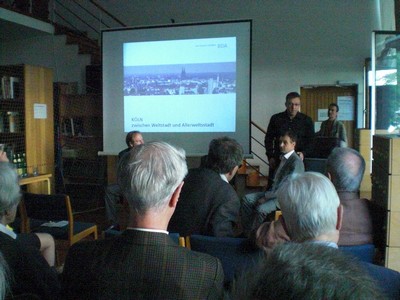 Foto KLAUSENS von Prof. Gottfried Bhm, ARCHITEKT, in Kln, Museum fr Angewandte Kunst, am 26.4.2009, Matinee, zum Ende der Ausstellung ber Bhm