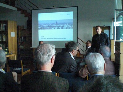 Foto KLAUSENS von Prof. Gottfried Bhm, ARCHITEKT, in Kln, Museum fr Angewandte Kunst, am 26.4.2009, Matinee, zum Ende der Ausstellung ber Bhm