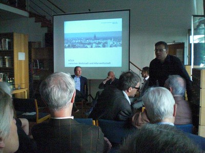 Foto KLAUSENS von Prof. Gottfried Bhm, ARCHITEKT, in Kln, Museum fr Angewandte Kunst, am 26.4.2009, Matinee, zum Ende der Ausstellung ber Bhm