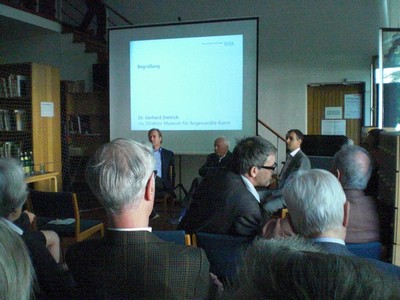 Foto KLAUSENS von Prof. Gottfried Bhm, ARCHITEKT, in Kln, Museum fr Angewandte Kunst, am 26.4.2009, Matinee, zum Ende der Ausstellung ber Bhm