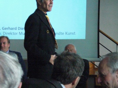 Foto KLAUSENS von Prof. Gottfried Bhm, ARCHITEKT, in Kln, Museum fr Angewandte Kunst, am 26.4.2009, Matinee, zum Ende der Ausstellung ber Bhm