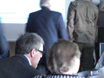 Foto KLAUSENS von Prof. Gottfried Bhm, ARCHITEKT, in Kln, Museum fr Angewandte Kunst, am 26.4.2009, Matinee, zum Ende der Ausstellung ber Bhm