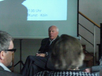 Foto KLAUSENS von Prof. Gottfried Bhm, ARCHITEKT, in Kln, Museum fr Angewandte Kunst, am 26.4.2009, Matinee, zum Ende der Ausstellung ber Bhm