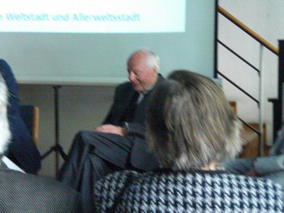 Foto KLAUSENS von Prof. Gottfried Bhm, ARCHITEKT, in Kln, Museum fr Angewandte Kunst, am 26.4.2009, Matinee, zum Ende der Ausstellung ber Bhm