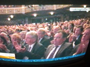 Guido Westerwelle am 6.11.2011 bei seiner Rede in Stuttgart Dreikönigstreffen - Foto Klausens vom Fernseher LIVE