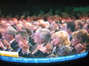 Guido Westerwelle am 6.11.2011 bei seiner Rede in Stuttgart Dreikönigstreffen - Foto Klausens vom Fernseher LIVE