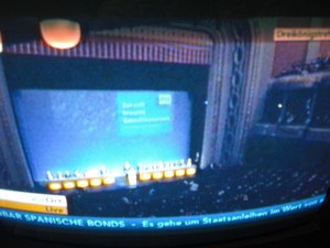 Guido Westerwelle am 6.11.2011 bei seiner Rede in Stuttgart Dreikönigstreffen - Foto Klausens vom Fernseher LIVE