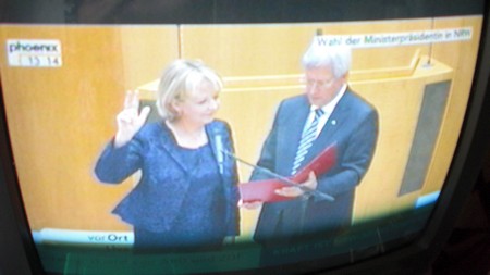 Klausens Foto SERIELLO Hannelore Kraft 14.7.2010 Wahl zur Ministerprsidentin NRW (zwei Wahlgnge) plus Amtseid