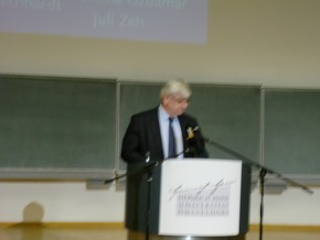 Klausens Foto zum SERIELLO Joaschka Fischer bei Gastpofessur Joschka Fischer in der Universitt Dsseldorf HEINRICH-HEINE-PROFESSUR am 28.4.2010