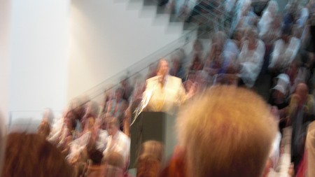 Klausens Foto Seriello Juergen Nimptsch bei der Erffnung der Ausstellung "Der Westen leuchtet", im Kunstmuseum Bonn