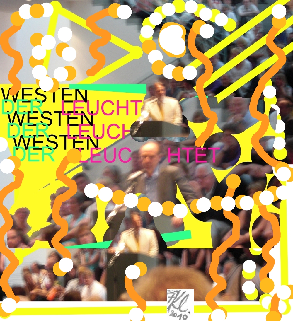 KLAUSENS KUnstwerk K-Werk "Der Westen leuchtet weiter" 12.7.2010 zur Eröffnung von Der Westen leuchtet am 9.7.2010