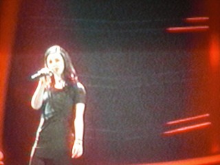 SERIELLO von KLAUSENS zu LENA MEYER-LANDRUT, als sie am 12.3.2010 2 Lieder singt. Insgesamt wird sie 4 x mal singen, in diesem Finale von "Unser Star für Oslo"
