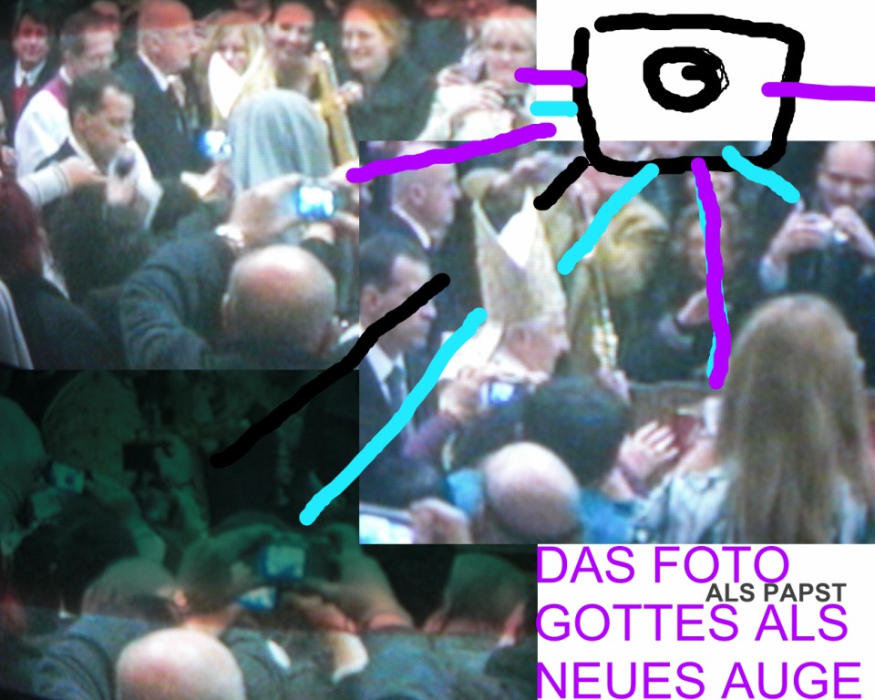 Collage vom Kuenstler Klausens zur Mitternachtsmesse des Papstes