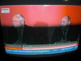 Klausens FOTO von der Abschiedspressekonferenz von Oskar Lafontaine am 23.1.2010, als er seinen Rckzug von der Parteispitze der Linken verkndete