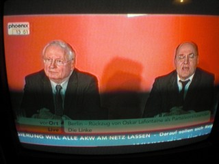 Klausens FOTO von der Abschiedspressekonferenz von Oskar Lafontaine am 23.1.2010, als er seinen Rckzug von der Parteispitze der Linken verkndete