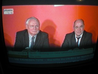 Klausens FOTO von der Abschiedspressekonferenz von Oskar Lafontaine am 23.1.2010, als er seinen Rckzug von der Parteispitze der Linken verkndete